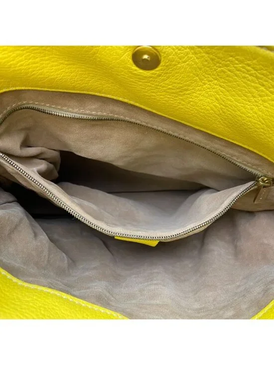 Celine Hand Shoulder Bag Leather Yellow Travel Formal - Picture 7 of 16